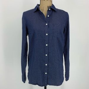 J Crew Long Sleeve Button Down Blue Shirt